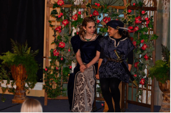 Betsy performing in the annual middle school Shakespeare play