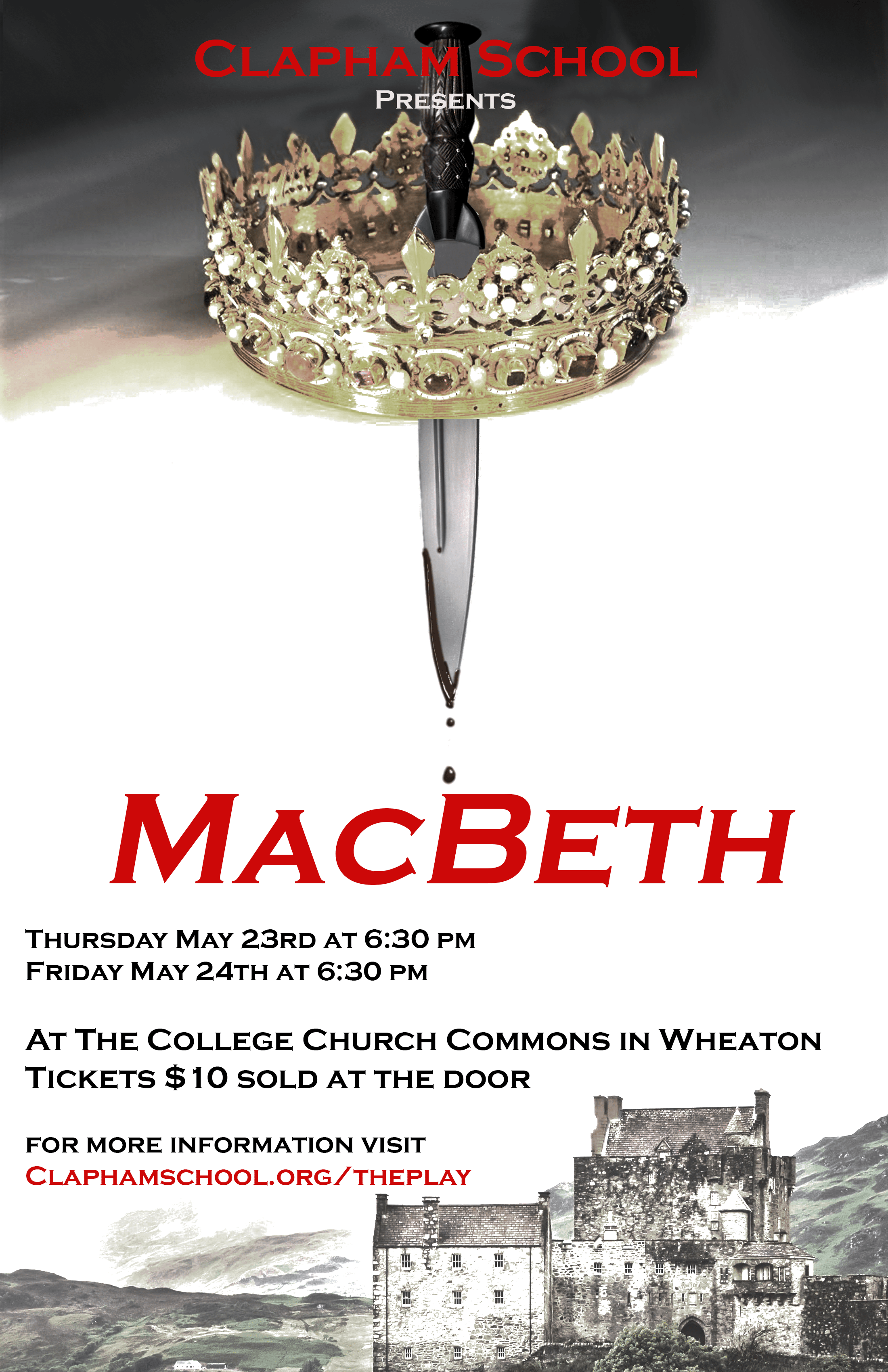 The tragedy Macbeth performed by Clapham Middle School Students.